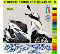 Kit Grafica adesivi decal compatibili con PIAGGIO BEVERLY 400 ABS scooter kit D