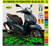 Kit Grafica adesivi decal compatibili con PIAGGIO BEVERLY 400 ABS scooter kit D