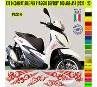 Kit Grafica adesivi decal compatibili con PIAGGIO BEVERLY 400 ABS scooter kit D