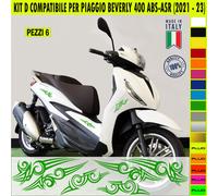 Kit Grafica adesivi decal compatibili con PIAGGIO BEVERLY 400 ABS scooter kit D