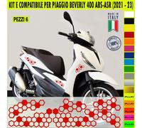 Kit Grafica adesivi decal compatibili con PIAGGIO BEVERLY 400 ABS scooter kit E
