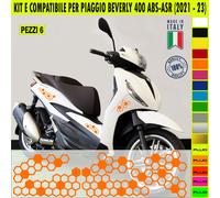 Kit Grafica adesivi decal compatibili con PIAGGIO BEVERLY 400 ABS scooter kit E
