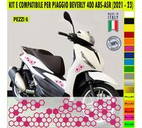 Kit Grafica adesivi decal compatibili con PIAGGIO BEVERLY 400 ABS scooter kit E