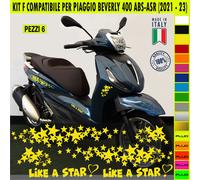 Kit Grafica adesivi decal compatibili con PIAGGIO BEVERLY 400 ABS scooter kit F