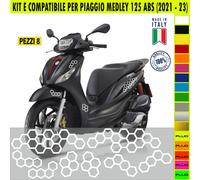 Kit Grafica adesivi decal compatibili con PIAGGIO MEDLEY 125 ABS carene -kit E-