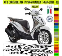 Kit Grafica adesivi decal compatibili con PIAGGIO MEDLEY 150 ABS -kit B- c.2165