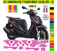 Kit Grafica adesivi decal compatibili con PIAGGIO MEDLEY 150 ABS -kit C- c.2166