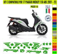 Kit Grafica adesivi decal compatibili con PIAGGIO MEDLEY 150 ABS -kit C- c.2166