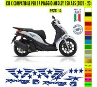 Kit Grafica adesivi decal compatibili con PIAGGIO MEDLEY 150 ABS -kit C- c.2166