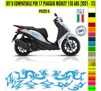 Kit Grafica adesivi decal compatibili con PIAGGIO MEDLEY 150 ABS -kit D- c.2167