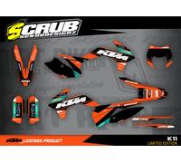 Kit Grafica KTM EXC 2014 2015 2016 - 125 200 250 350 450 500 Decalcomanie Ade...