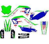 Kit grafica Ufo Patriot per Kawasaki oem