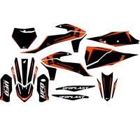 Kit grafica Ufo Tecna per Ktm Arancione fluo