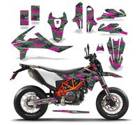 Kit Grafico MX Adesivo Per KTM 690 SMC-R 19-20 Slash Camo Rosa