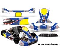 Kit Grafico Per Go Kart Racing Adesivo Wrap Per KG UNICO WARHAWK BLUE