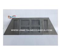 Kit Griglia in ghisa,Grata,Fondello,ghisa con laterali 34X24,8 cm LB-KITGL340248