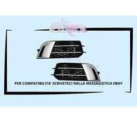 KIT GRIGLIE PARAURTI ANTERIORE CROMATE-NERE A NIDO D'APE PER AUDI A1/RS1 2014-