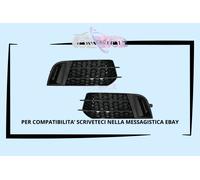 KIT GRIGLIE PARAURTI ANTERIORE NERE A NIDO D'APE PER AUDI A1/RS1 2014-