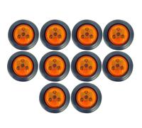 Kit Grommet Per Marker Laterale Di Chiarimento A LED Ambra Rotondo 2,5" 10 Pezzi