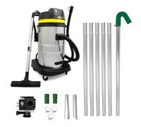 Kit grondaie: aspiratore 60L + aste 7,2m + telecamera 4K | Pulizia facile
