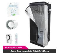 Kit Grow Box 60x60x160cm con LED Quantum Board 65W - Con Filtro antiodore