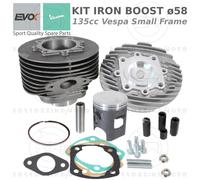 KIT GRUPPO TERMICO 135cc CILINDRO PISTONE ø58 EVOK IRON BOOST VESPA 50 L R N APE