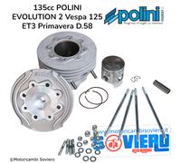 Kit Gruppo Termico 135cc POLINI EVOLUTION 2 Vespa 125 ET3 Primavera D.58