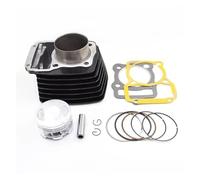 Kit Gruppo Termico Cilindro Per KEEWAY Per SUPERLIGHT Per 125 Per 150cc Kit Di Revisione Cilindro Moto Argento Big Bore 62mm(Black 15mm pin)