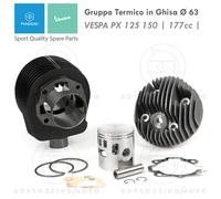 KIT GRUPPO TERMICO MODIFICA CILINDRO IN GHISA 177cc Ø63 VESPA PX125 PX150