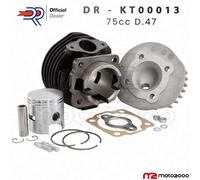 KIT GRUPPO TERMICO TESTA CILINDRO PISTONE DR D.47 75cc PER PIAGGIO VESPA PK HP 5
