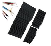 Kit guaina termorestringente 127X - Guaina termorestringente | Terminali per tubi elettrici industriali | 7 dimensioni, assortimento di tubi avvolgibili per manicotti per cavi elettrici per una protez