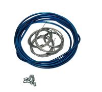 KIT GUAINE BLU + CAVI + BUSSOLE PER PIAGGIO CIAO SI BRAVO BOXER GRILLO BOSS