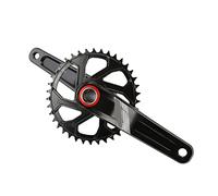 Kit guarnitura per mountain bike MEROCA 38T Set pedivella integrata cava in lega di alluminio con corona del movimento centrale