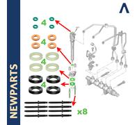 Kit Guarnizione Iniettore 4x Anello Di Centraggio Rame 4x SPY 24 Pezzi