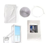 Kit guarnizione per finestra AC - 400 cm, kit fineestra per aria condizionata, guarnizione per fineestra condizionatore d'aria, 2 ante con cerniera | di ricambio senza installazione