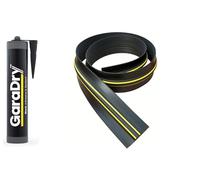 Kit guarnizione soglia porta garage alta 2 cm Lunghezza 2,52 m | PVC flessibile | Il kit completo include 1 adesivo | GaraDry