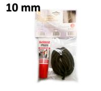 Kit guarnizione vetro stufa pellet camino sportello 10 mm. 2,5 mt + silicone HT