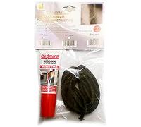 Kit guarnizione vetro stufa pellet camino sportello 6 mm. 2,5 mt + silicone HT 60 ml. treccia tonda