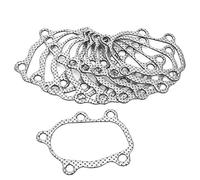 Kit guarnizioni 10 pezzi Kit guarnizioni gomito uscita turbo con 5 fori per bullone adatto per collettore di scarico T25 T28 GT25 GT28 argento,Altri accessori