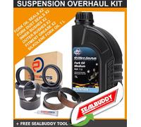 Kit guarnizioni forcella e parapolvere e boccole + olio forcella per Honda CB...