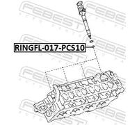Kit guarnizioni iniettore RINGFL-017-PCS10 FEBEST per TOYOTA LEXUS