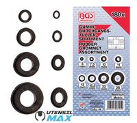 KIT GUARNIZIONI PASSACAVI IN GOMMA - ASSORTIMENTO 180 PEZZI