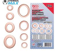 KIT GUARNIZIONI / RONDELLE IN RAME - ASSORTIMENTO 75 PEZZI