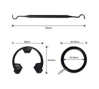 Kit Guarnizioni Valvola Acqua Include 4 Anelli di Ritenzione 4 O-Ring 1 Gancio 1