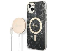 Kit Guess Marble MagSafe per iPhone 14, nero - Nouvo