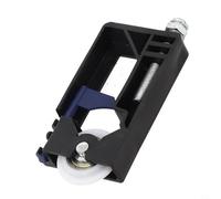 Kit guida a rulli per porta scorrevole, con anima in nylon e alloggiamento in plastica, per vecchie ante di armadi in legno, hardware montato lateralmente per un funzionamento regolare, nero (nucleo