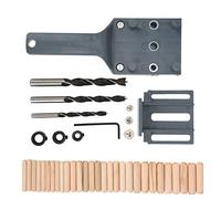 Kit Guida Di Perforazione, Dima Per Fori A Tasca 6 8 10mm Spinatura Legno Angolo Lavorazione Guida Falegnameria Posizionatore Oblici Clip Posizionamento Regolabile Foratura Puncher Locator Carpenteria