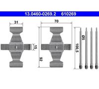 Kit accessori, Pastiglia freno Assale anteriore per MERCEDES-BENZ CLASSE C CLASS