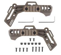 Kit Guide Laterali per Casco High-Cut, Sistema di Fissaggio Tipo ARC per Caschi Tattici/Bump, per Torcia/Action Cam/Cuffie, Canalina Cavi Nascosta(Brown)