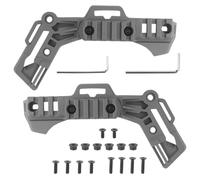Kit Guide Laterali per Casco High-Cut, Sistema di Fissaggio Tipo ARC per Caschi Tattici/Bump, per Torcia/Action Cam/Cuffie, Canalina Cavi Nascosta(Gray)